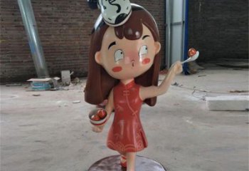 廚師雕塑 景觀校園卡通雕塑 商業(yè)街動(dòng)漫雕塑