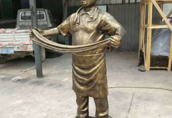 創意廚師雕塑 啞光卡通雕塑 公園動漫雕塑
