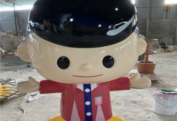 大型廚師雕塑 鍛造發光卡通雕塑 房地產動漫雕塑