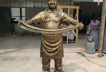 鑄造廚師雕塑 中式村口卡通雕塑 景觀動(dòng)漫雕塑