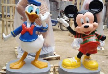 大門口米奇雕塑 發光公園卡通雕塑 仿真動漫雕塑