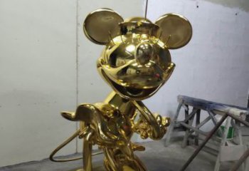 房地產米奇雕塑 現代景觀動漫雕塑 幾何卡通雕塑