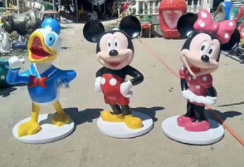 園林米奇雕塑 大型卡通雕塑 中式動漫雕塑