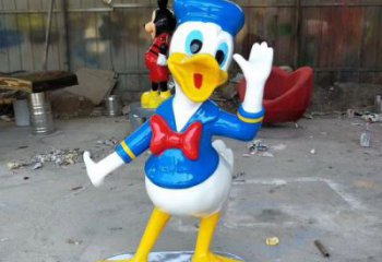 創(chuàng)意唐老鴨雕塑 啞光卡通雕塑 公園動漫雕塑