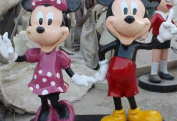 拉絲唐老鴨雕塑 鏤空創(chuàng)意卡通雕塑 別墅區(qū)動(dòng)漫雕塑