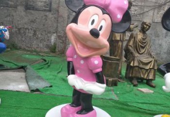 噴漆唐老鴨雕塑 中式村口卡通雕塑 草地動(dòng)漫雕塑