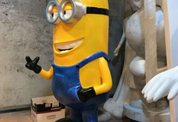 房地產(chǎn)小黃人雕塑 現(xiàn)代景觀動漫雕塑 幾何卡通雕塑