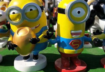 酒店小黃人雕塑 景觀美陳卡通雕塑 現(xiàn)代動漫雕塑