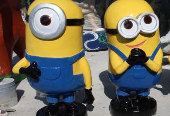 小黃人雕塑 抽象藝術(shù)動(dòng)漫雕塑 烤漆卡通雕塑