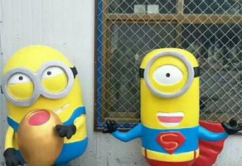 小黃人雕塑 仿真景觀動(dòng)漫雕塑 烤漆卡通雕塑