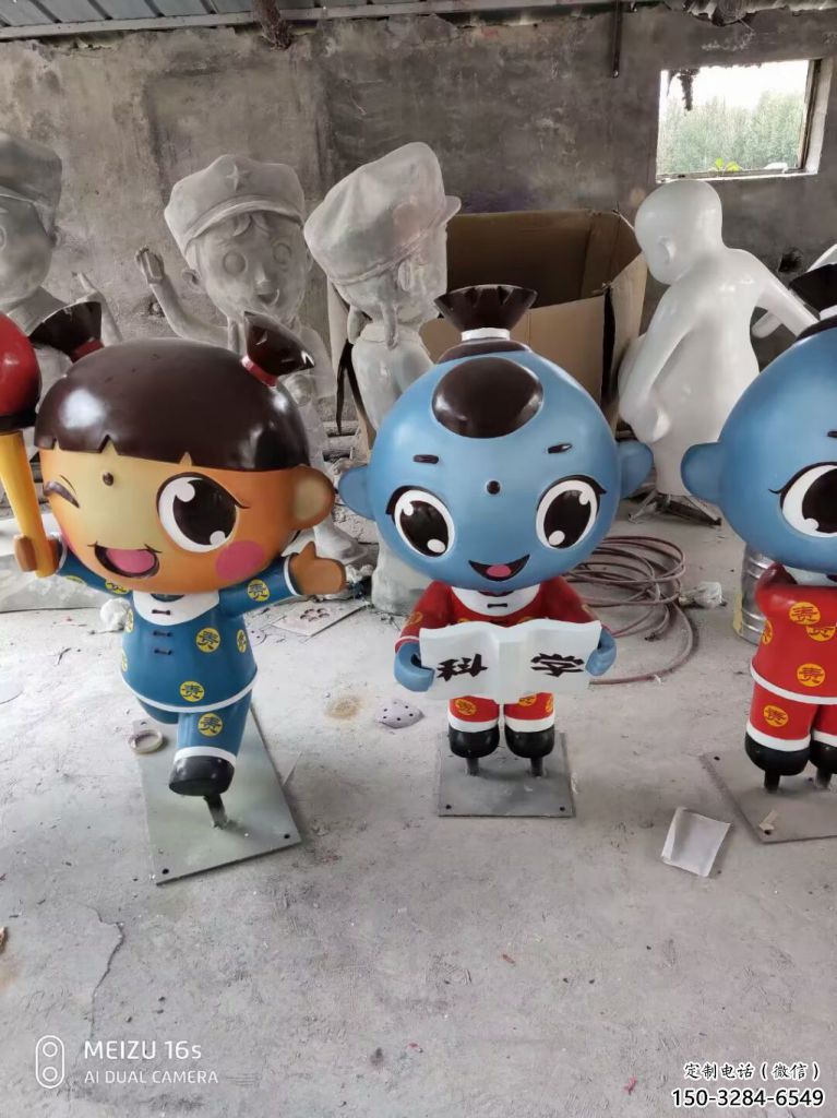 園林娃娃雕塑價格 田間彩繪雕塑 動漫擺件