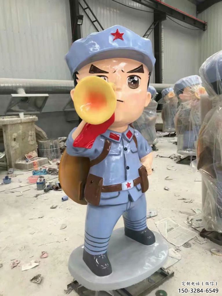 街道紅軍雕塑 現(xiàn)代景觀(guān)抗戰(zhàn)雕塑 彩繪革命雕塑