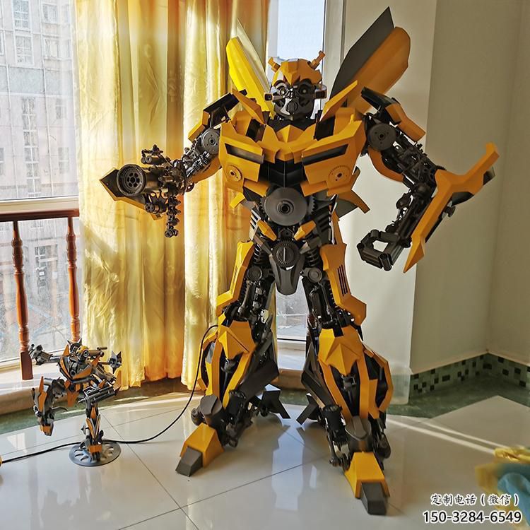 步行街機(jī)器人雕塑廠 游樂場卡通雕塑 鑄造動(dòng)漫雕塑