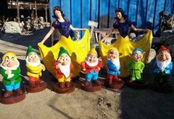 農(nóng)村白雪公主雕塑 抽象藝術(shù)動漫雕塑 烤漆卡通雕塑