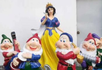 商業(yè)街白雪公主雕塑 烤漆卡通雕塑 彩繪動漫雕塑