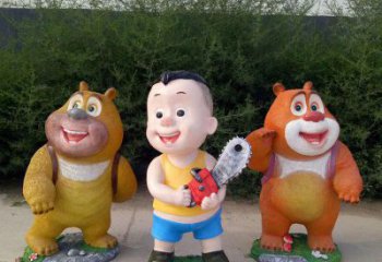 抽象大頭兒子雕塑 店門(mén)口彩繪雕塑 步行街?jǐn)[件