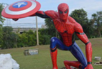 大型超人雕塑 歐式步行街動漫雕塑 彩繪卡通雕塑