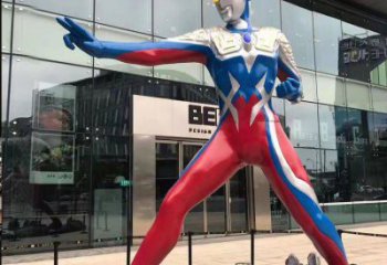 房地產超人雕塑 現代景觀動漫雕塑 幾何卡通雕塑