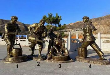 草地紅軍雕塑 現(xiàn)代校園革命雕塑 大型抗戰(zhàn)雕塑