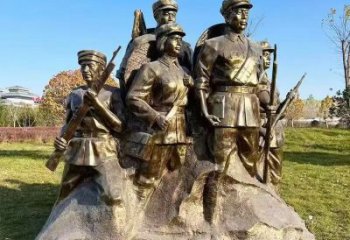 公園紅軍雕塑 戶(hù)外革命雕塑 抽象抗戰(zhàn)雕塑