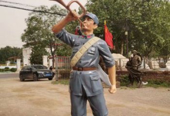 廣場(chǎng)紅軍雕塑 抽象革命雕塑 烤漆抗戰(zhàn)雕塑