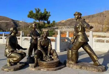 酒店紅軍雕塑 景觀(guān)美陳革命雕塑 現(xiàn)代抗戰(zhàn)雕塑
