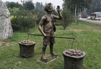 園林小販雕塑 風景區民俗雕塑 廣場小品