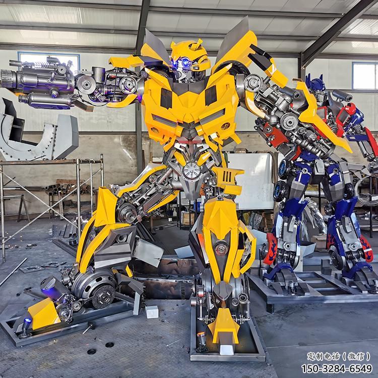 草地機(jī)器人雕塑廠家 現(xiàn)代校園卡通雕塑 大型動漫雕塑