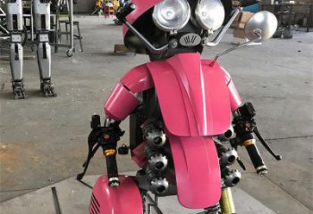 戶外機器人雕塑廠 噴漆卡通雕塑 燈光動漫雕塑