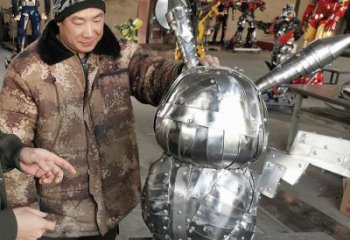 酒店機器人雕塑廠家 景觀美陳卡通雕塑 現(xiàn)代動漫雕塑