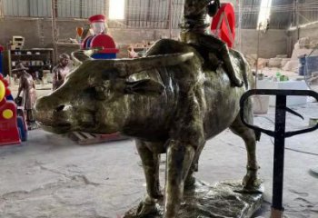 街頭牧童雕塑廠家 大型別墅區民俗雕塑 鋼管鑄銅雕塑