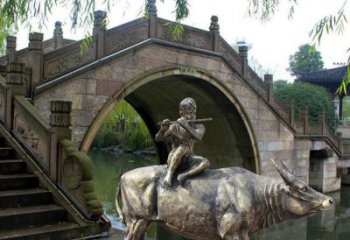 景觀牧童雕塑廠家 仿真民俗雕塑 仿古鑄銅雕塑