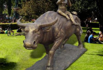 室內牧童雕塑廠家 仿真景觀鑄銅雕塑 大型民俗雕塑