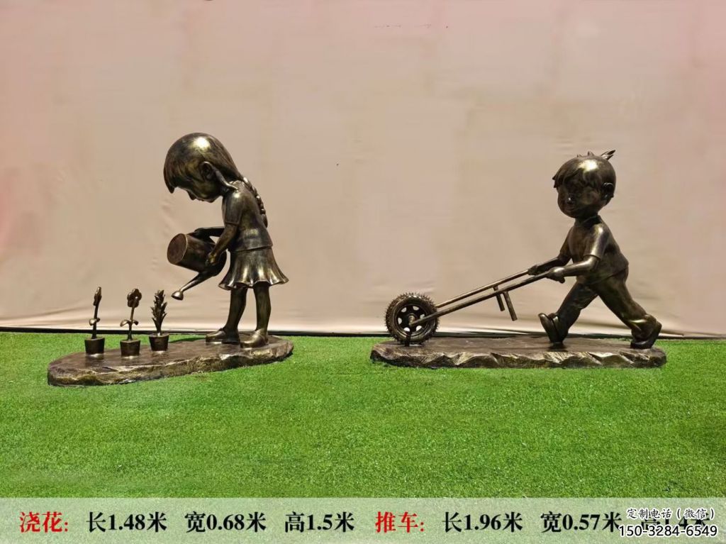 抽象獨(dú)輪車雕塑 店門(mén)口彩繪雕塑 步行街?jǐn)[件