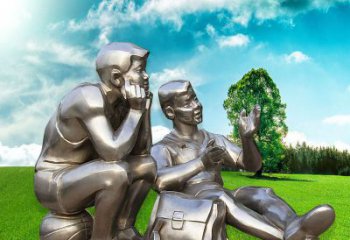 少先隊員雕塑 庭院學生雕塑 學校擺件