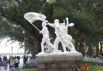 庭院少先隊員雕塑 城市彩繪雕塑 學生小品