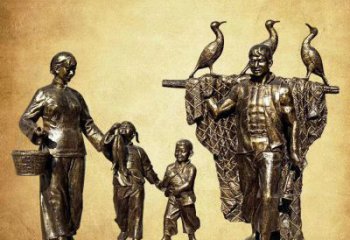 廣場釣魚雕塑 公園民俗雕塑 抽象擺件