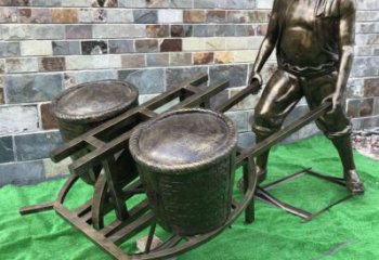 商場(chǎng)獨(dú)輪車雕塑 民俗雕塑 店門(mén)口小品