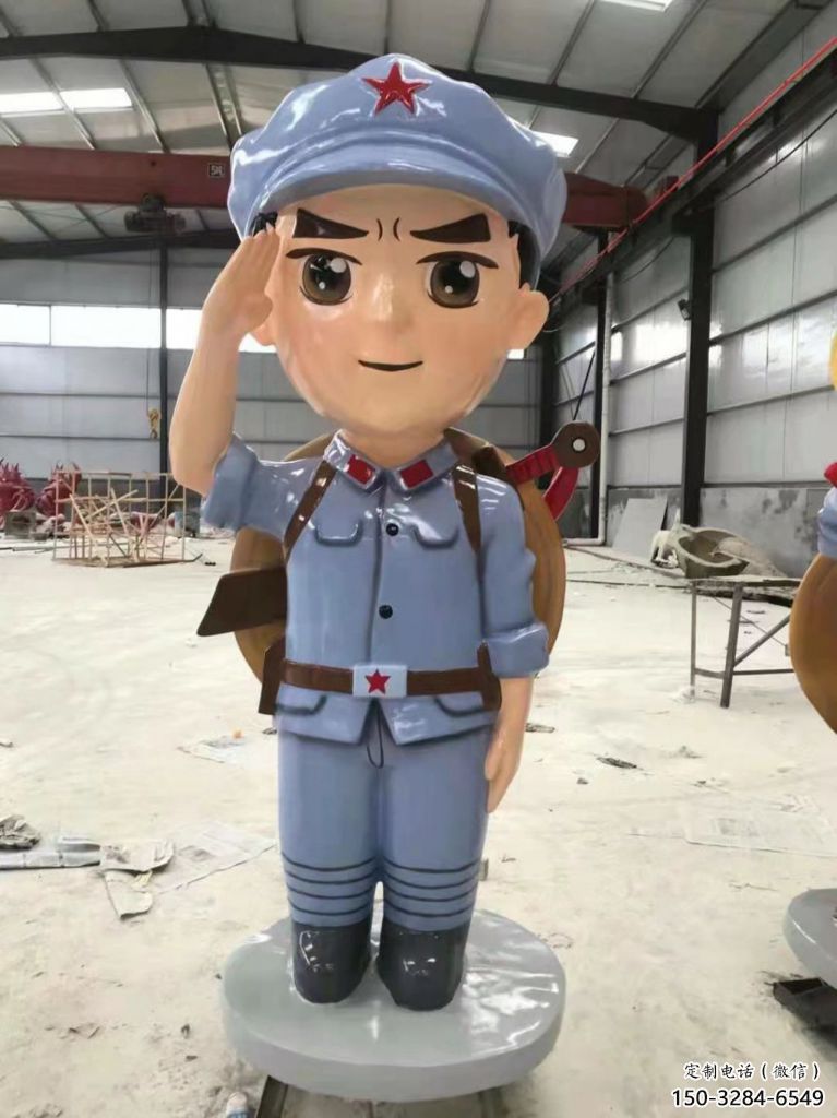 街頭交警雕塑 大型別墅區(qū)軍人雕塑 鋼管士兵雕塑