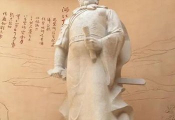 景觀岳飛雕塑 彩繪名人雕塑 校園肖像雕塑