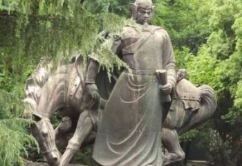 烤漆岳飛雕塑 鑄銅名人雕塑 室內(nèi)肖像雕塑