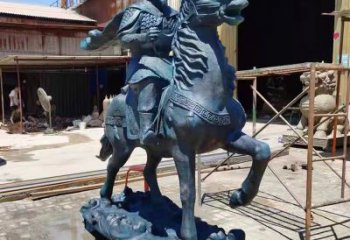 騎馬岳飛雕塑 景觀校園名人雕塑 商業街肖像雕塑