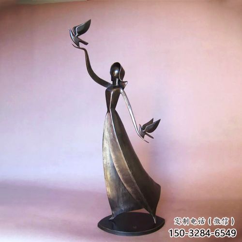 女人雕塑 鑄銅景觀歐式雕塑 室內歐式雕塑
