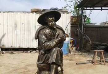 園林船夫雕塑 大型民俗雕塑 中式姜太公雕塑