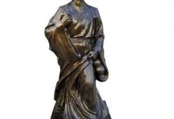 戶外華佗雕塑 噴漆名醫雕塑 黃銅藥王雕塑
