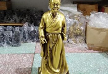 商業(yè)街華佗雕塑 烤漆名醫(yī)雕塑 彩繪藥王雕塑