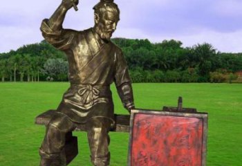 創(chuàng)意魯班雕塑 鑄銅手藝人雕塑 公園木匠雕塑