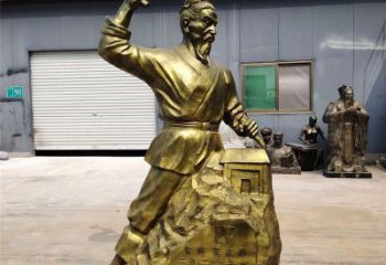 現代魯班雕塑 大型別墅區手藝人雕塑 鑄銅木匠雕塑