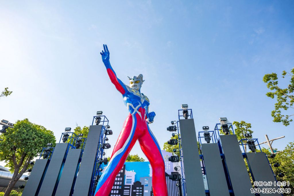 商業(yè)街奧特曼雕塑 售樓處雕塑 卡通擺件