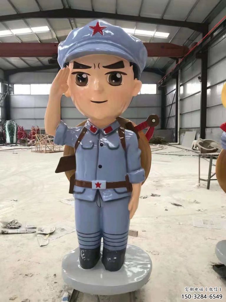景觀武警雕塑 彩繪警察雕塑 校園戰(zhàn)士雕塑